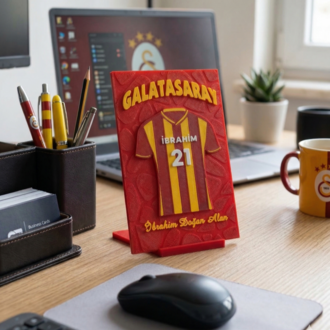 İsme Özel Detaylı 3D Takım Forma Plaketi