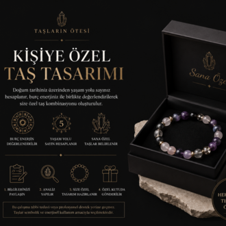 Kişiye özel Esmalar'la Doğaltaş Bileklik