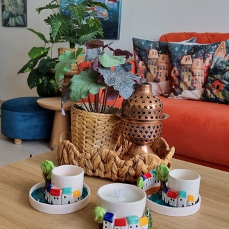 seramik ev temalı fincan 
