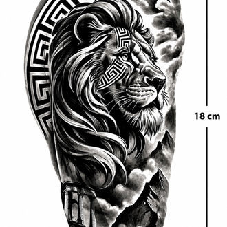 BÜYÜK BOY ASLAN DÖVMESİ 18x11 MGZ-070