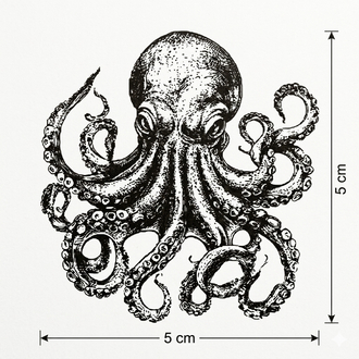 KÜÇÜK BOY AHTAPOT DÖVMESİ 5x5 MED-207