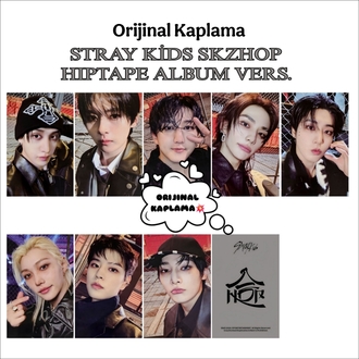 (ORİJİNAL KAPLAMA) Stray kids SKZHOP HİPTAPE ALBUM VERS FOTOKART