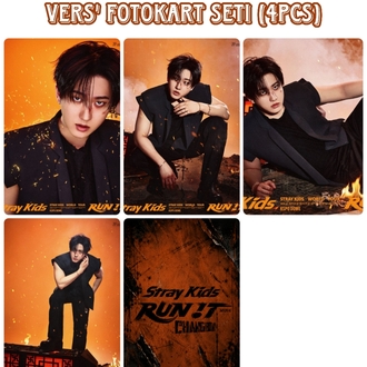 (orijinal kaplama) Stray kids Run It Only members Fotokart seti