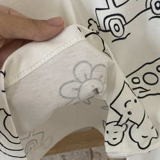 Boyamalı pijama takımı