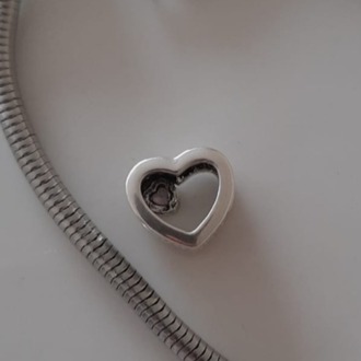 Kalp charm, Silver