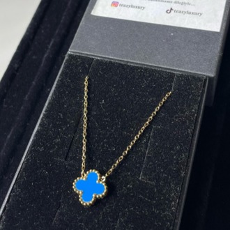 Vintage Alhambra Van Cleef kolye, 1 motif MAVİ-GOLD