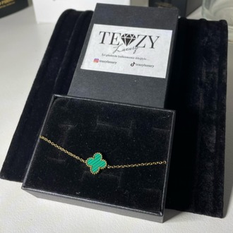 Vintage Alhambra Van Cleef bilezik, 1 motif YEŞİL-GOLD