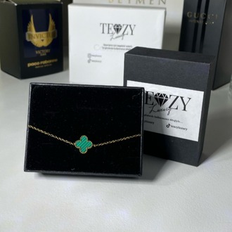Vintage Alhambra Van Cleef bilezik, 1 motif YEŞİL-GOLD