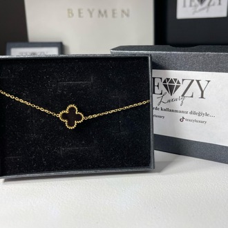 Vintage Alhambra Van Cleef bilezik, 1 motif SİYAH-GOLD