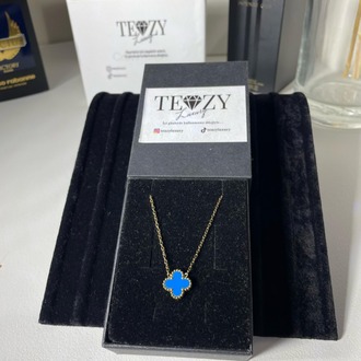 Vintage Alhambra Van Cleef kolye, 1 motif MAVİ-GOLD