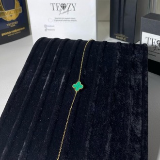 Vintage Alhambra Van Cleef bilezik, 1 motif YEŞİL-GOLD