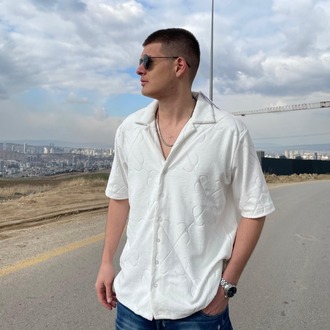 Off White Beyaz Havlu Gömlek