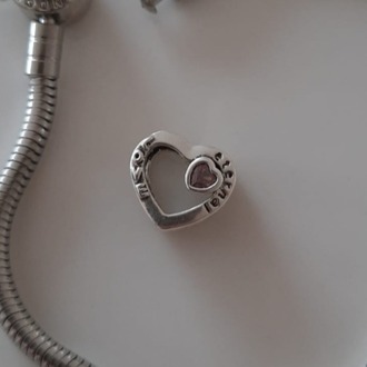 Kalp charm, Silver