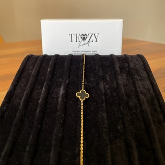 Vintage Alhambra Van Cleef bilezik, 1 motif SİYAH-GOLD