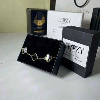 Vintage Alhambra Van Cleef & Arpels bilezik, 5 motif SİYAH-GOLD