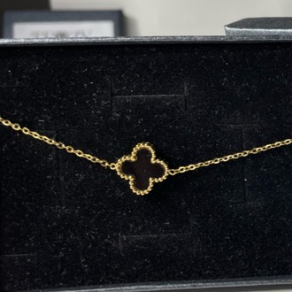 Vintage Alhambra Van Cleef bilezik, 1 motif SİYAH-GOLD
