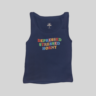 Depressed Stressed Horny Fitilli Askılı Üst Atlet