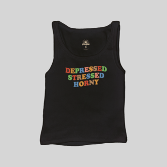 Depressed Stressed Horny Fitilli Askılı Üst Atlet