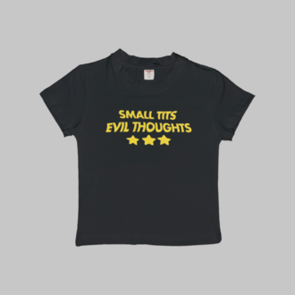 Small Tits Evil Thoughts Baby Tee