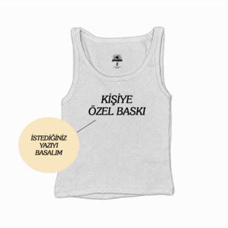 Kişiye Özel Baskı Fitilli Askılı Üst Atlet