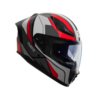 Nukro YM-853 Shine Red White Kask