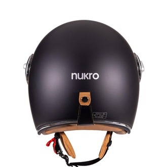 Nukro B-108 Solid Matt Black Açık Kask