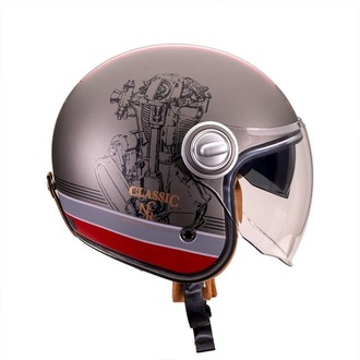 Nukro B-108 Super Sport Titan-Red Açık Kask