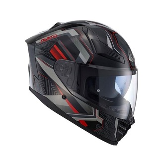 Nukro YM-853 Flash Red Black Kapalı Kask