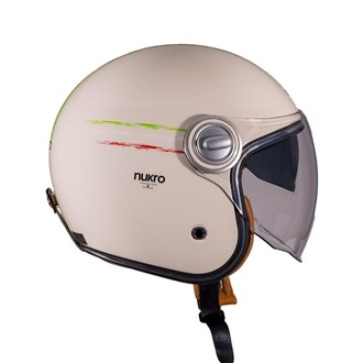 Nukro B-108 Way Cream-Red Açık Kask