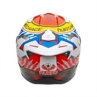 Nukro B-506 Force Red-Blue-Yellow Kapalı Kask
