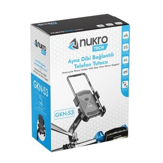 Nukrotech GKN53 Ayna Dibi Bağlantılı Motosiklet Telefon Tutucu