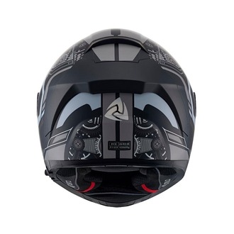 Nukro YM-853 Matt Combat Gray Black Kapalı Kask