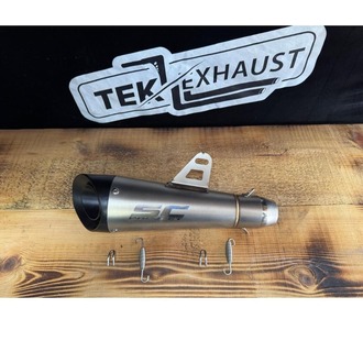 SC PROJECT GRİ Susturuculu Motosiklet Egzoz