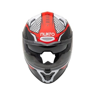 Nukro B-506 Level White-Red Kapalı Kask