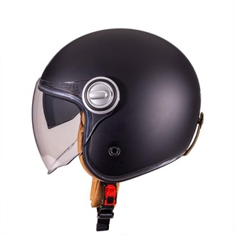 Nukro B-108 Solid Matt Black Açık Kask