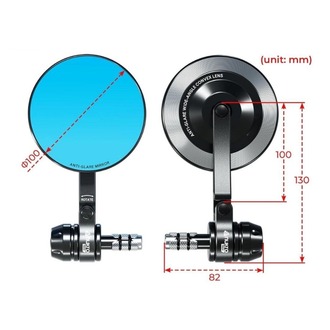Nukrotech RM-303 Alüminyum Motosiklet Gidon Dikiz Aynası