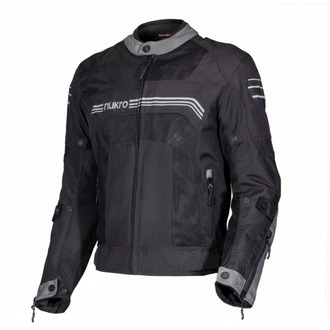 Nukrowear Guardio Gri Erkek 3 Mevsim Motosiklet Ceketi