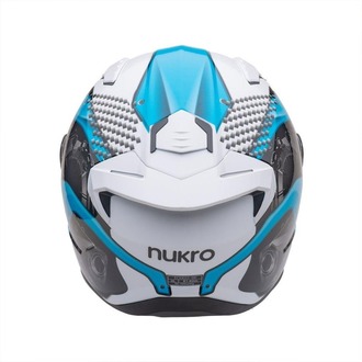 Nukro B-506 Level White-Blue Kapalı Kask