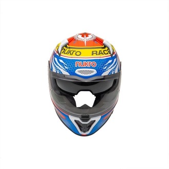 Nukro B-506 Force Red-Blue-Yellow Kapalı Kask