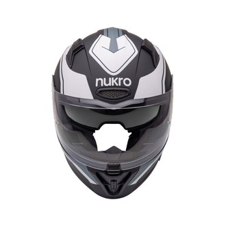 Nukro B-506 Fast Black-Silver Kapalı Kask
