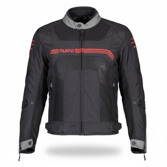 Nukrowear Guardio Kırmızı Erkek 3 Mevsim Motosiklet Ceketi