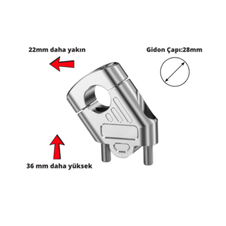 28mm Gidonlar İçin Gidon Yükseltme