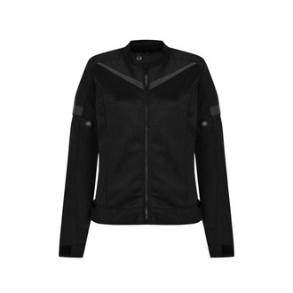 Nukrowear City Siyah Yazlık Fileli Kadın Motosiklet Ceketi (XS, S, M, L, XL, 2XL)