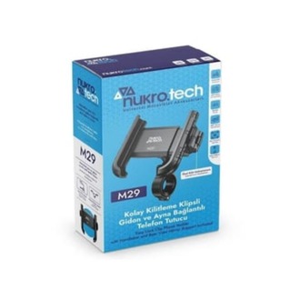 NUKRO TECH KLİPSLİ TEFON TUTUCU (gidon ve ayna bağlantı aparatlı)