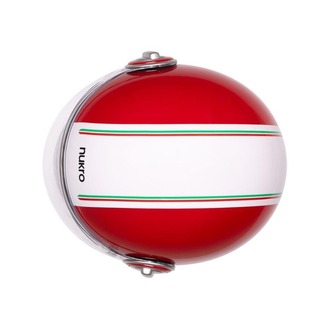Nukro B-108 Nature Red-White Açık Kask