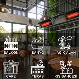 SUNSTAR HALOJEN ELEKTİRİKLİ SOBA İNFRARED ISITICI 1800W TERMOSTAT