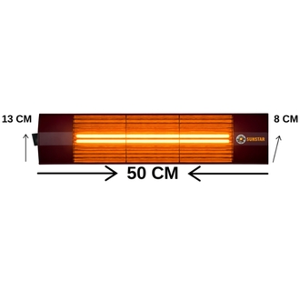 SUNSTAR HALOJEN ELEKTİRİKLİ SOBA İNFRARED ISITICI 1800W TERMOSTAT