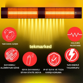 SUNSTAR HALOJEN ELEKTİRİKLİ SOBA İNFRARED ISITICI 3600W