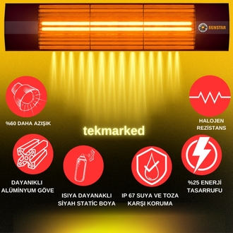 SUNSTAR HALOJEN SOBA İNFRARED ISITICI 1800W