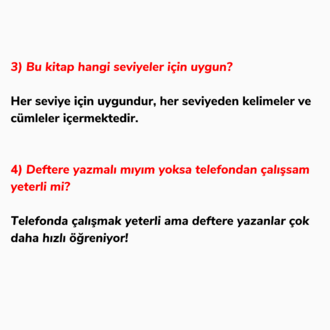 Tüm İngilizce Kelimeleri Öğreten Dijital Kitap